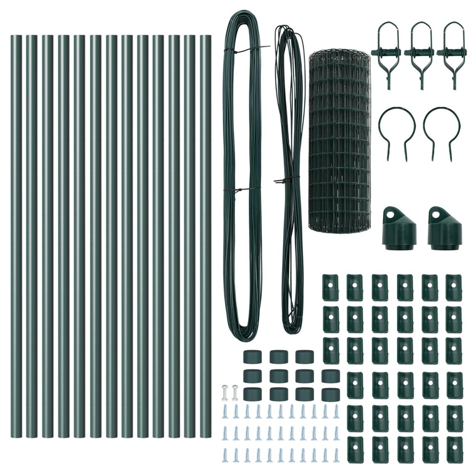 Gard Euro Set de 2 Verde Oțel 25 x 0.8 m Durabil Gard Euro - 3 | YEO