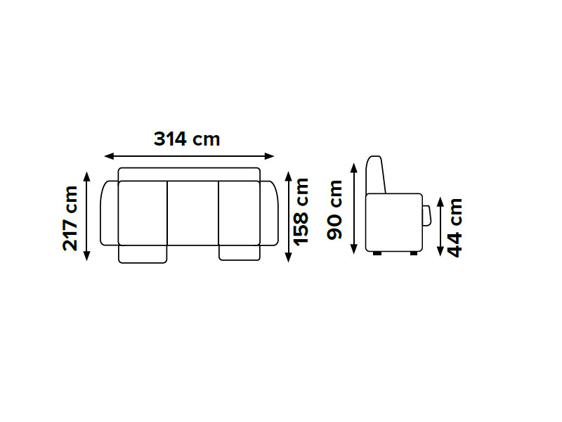 Gerd U Sectional Uni Inari 91/Inari 100