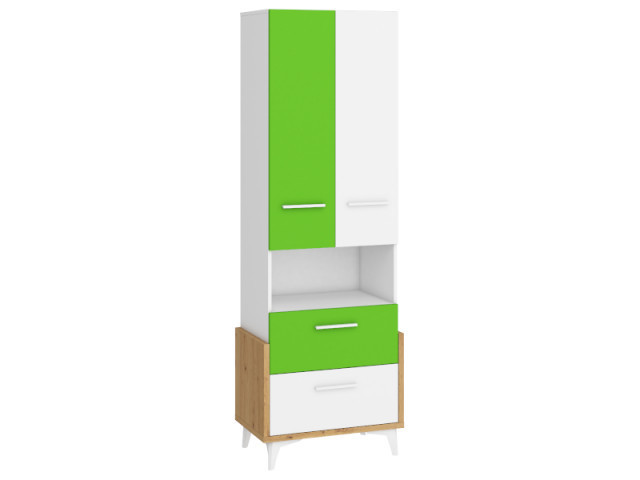 Hey Hey-17 Biblioteca 65W Oak Artisan/White/Green