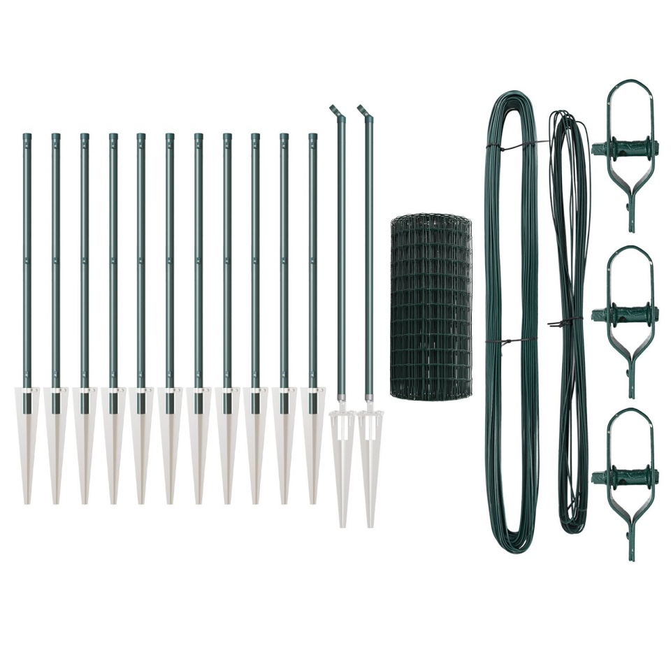 Împrejmuirea Euro Set de 2 Verde Oțel acoperit cu plastic Mare - 1 | YEO