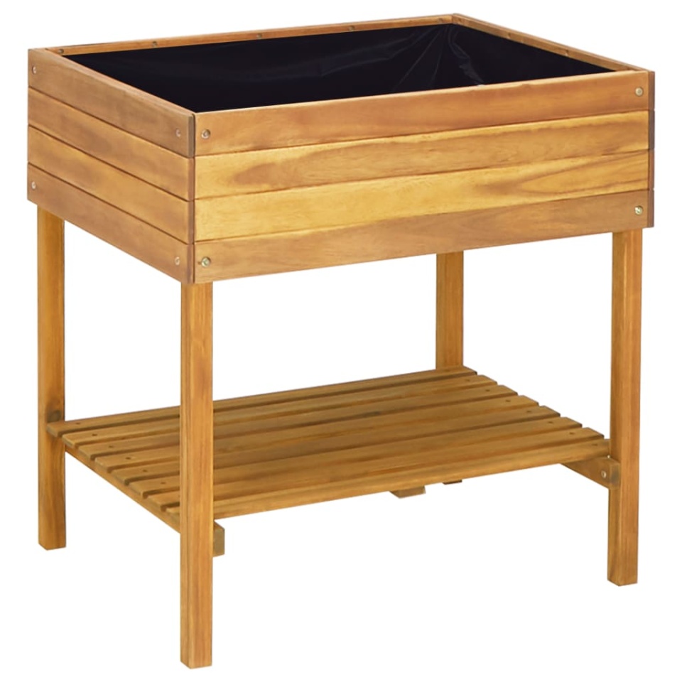 Jardinieră înaltă, 78,5 x 58,5 x 78,5 cm, lemn masiv de acacia - 1 | YEO
