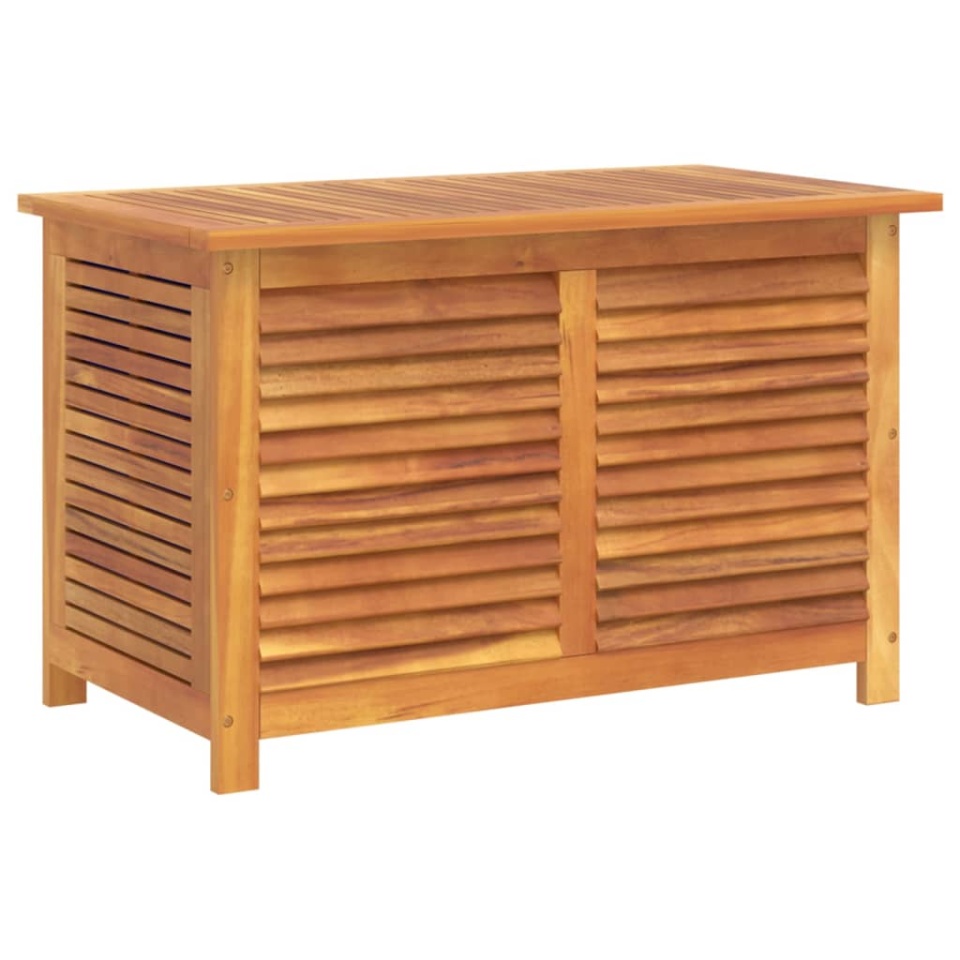 Ladă depozitare grădină cu grilaj 90x50x56 cm lemn masiv acacia - 1 | YEO