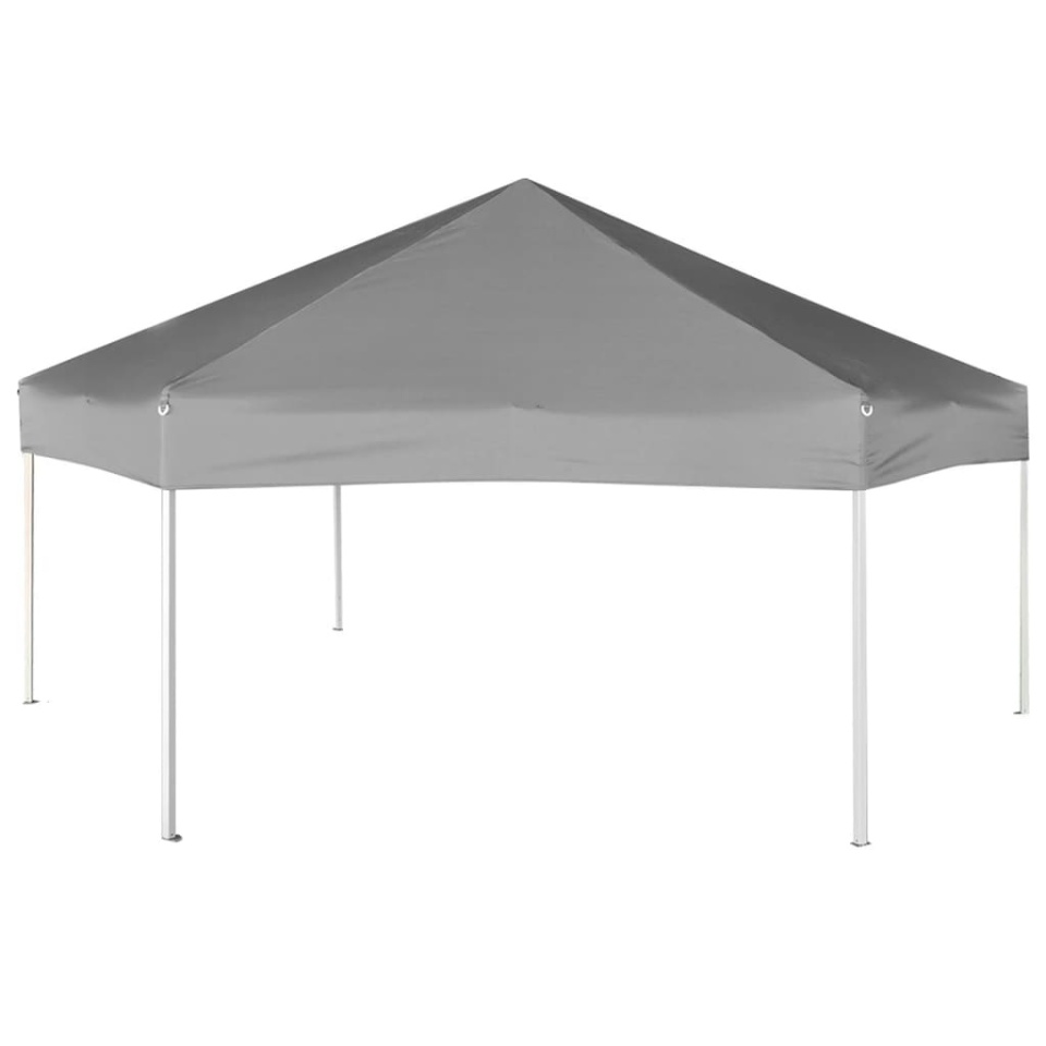Marchiză hexagonală pliabilă, 6 pereți laterali, gri, 3,6x3,1 m - 3 | YEO