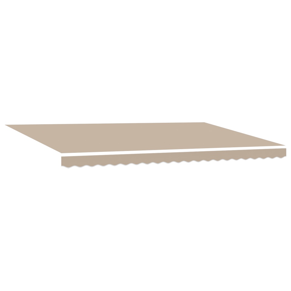 Marchiză manuală retractabilă cu LED Bej 500x300 cm, Țesătură de rezervă pentru marchiză pentru cadru de 5x3 m Bej - 1 | YEO