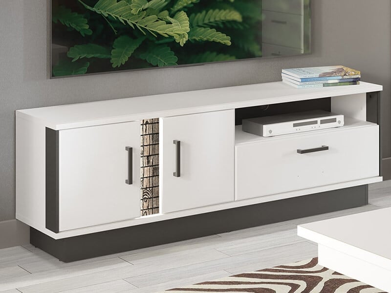 Marco MR01 Tv Stand White/Black - 3 | YEO