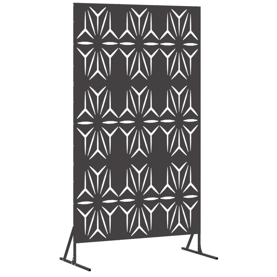 Panel Metalic pentru Gard Negru Metal Mare Inserții Decorative - 1 | YEO