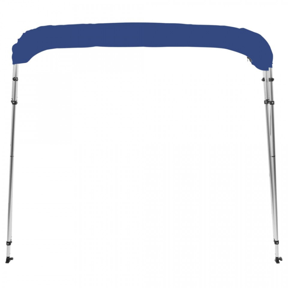 Parasolar barcă Bimini cu 4 arcuri, albastru, 243x196x137 cm - 2 | YEO