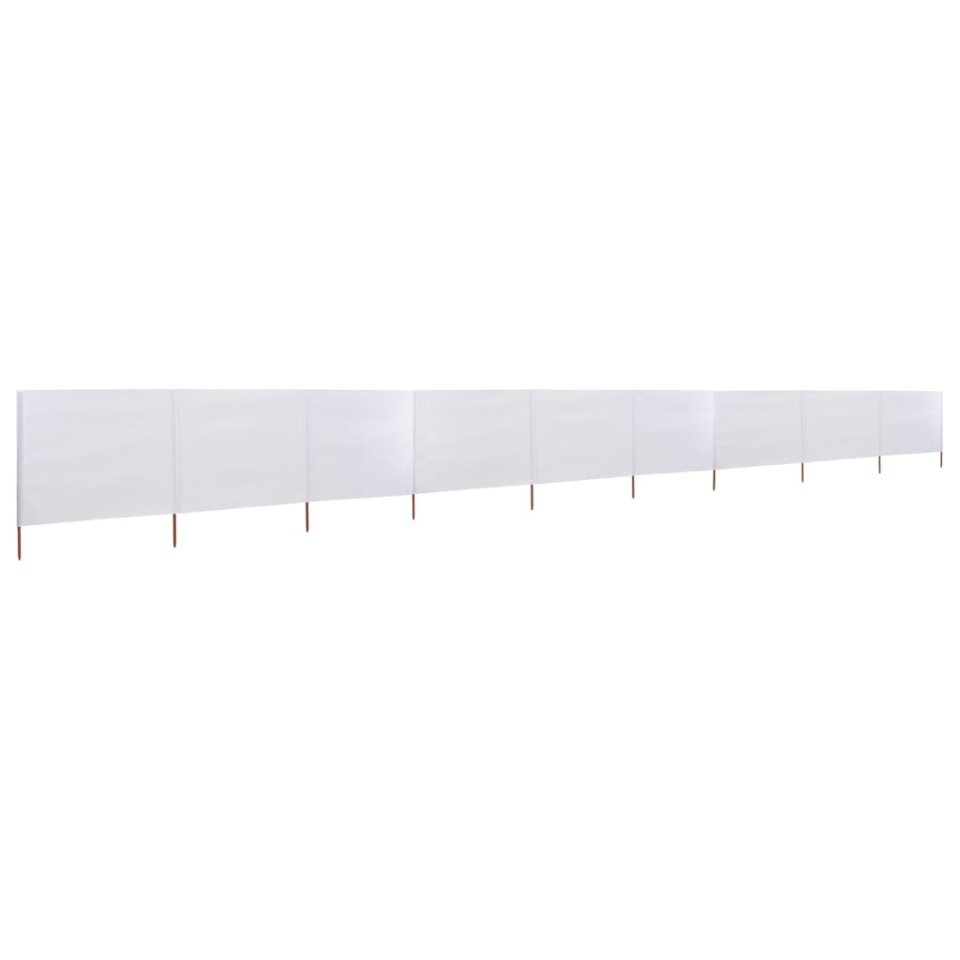 Paravan anti-vânt cu 9 panouri, alb nisipiu 1200x160 cm textil - 1 | YEO
