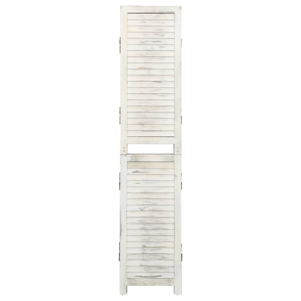 Paravan de cameră cu 5 panouri alb antichizat 178,5x166 cm lemn - 1 | YEO
