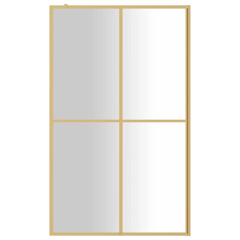 Paravan de duș walk-in auriu 115x195 cm sticlă ESG transparentă - 2 | YEO