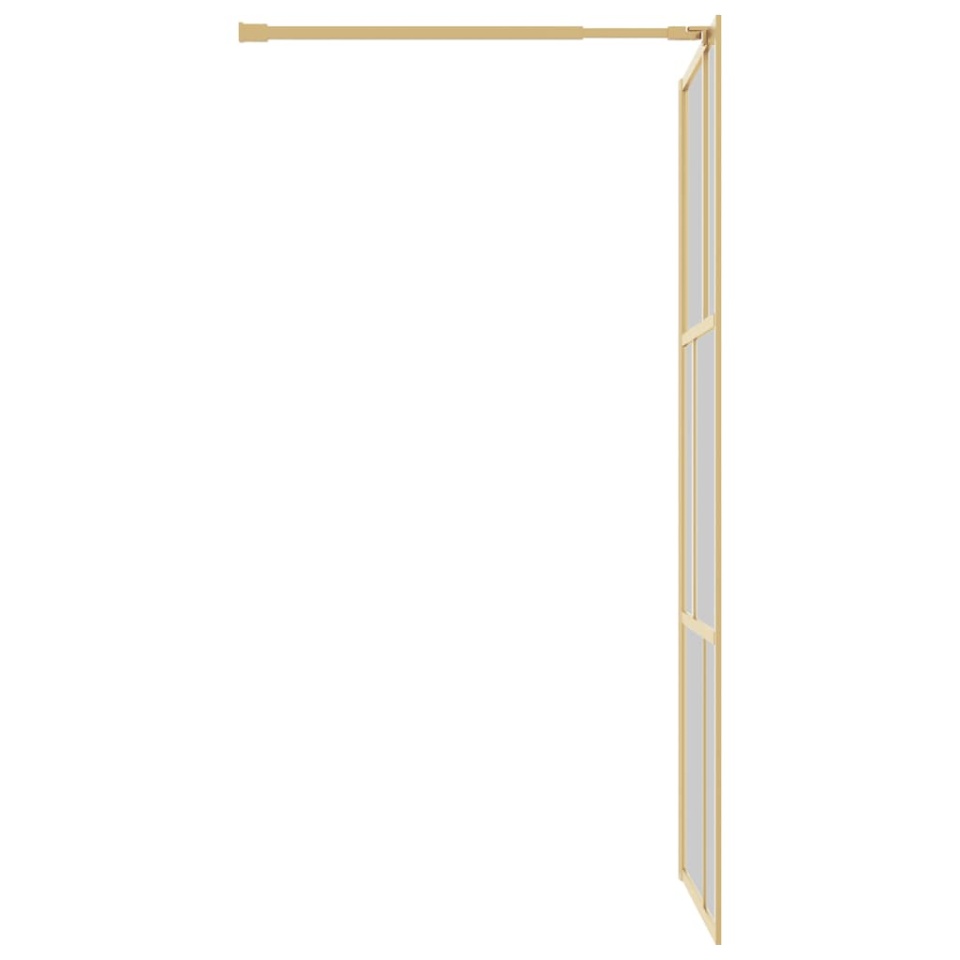 Paravan de duș walk-in auriu, 90x195 cm sticlă ESG transparentă - 3 | YEO