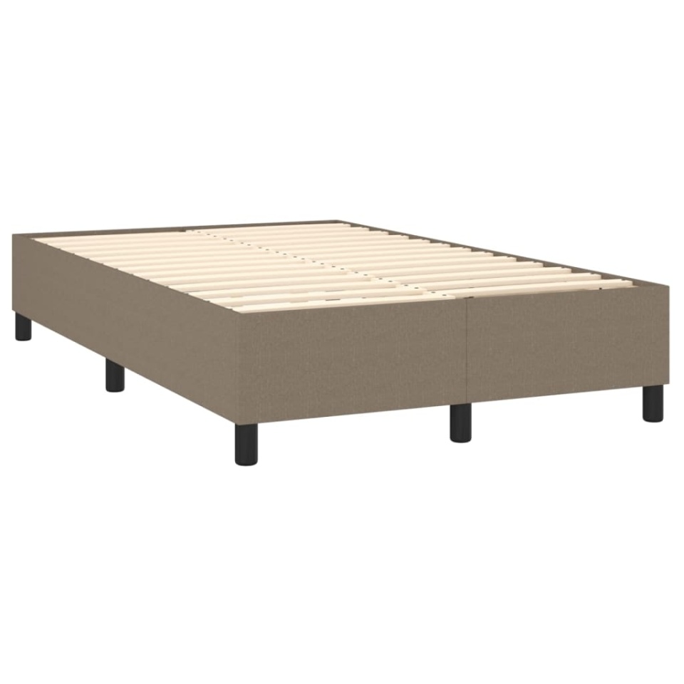 Pat box spring cu saltea, gri taupe, 120x200 cm, textil - 3 | YEO