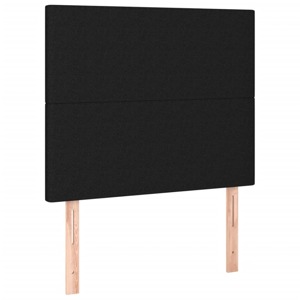 Pat box spring cu saltea, negru, 90x200 cm, textil - 4 | YEO