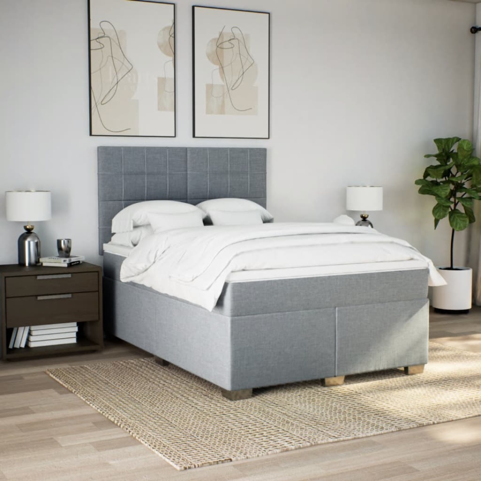 Pat continental, gri deschis, 140x200 cm, material textil - 3 | YEO