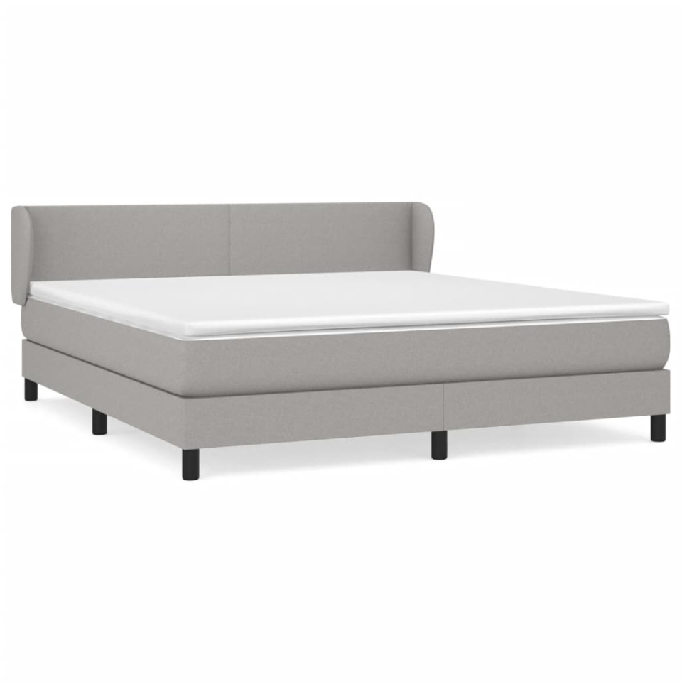 Pat continental, gri deschis, 180x200 cm, material textil - 1 | YEO