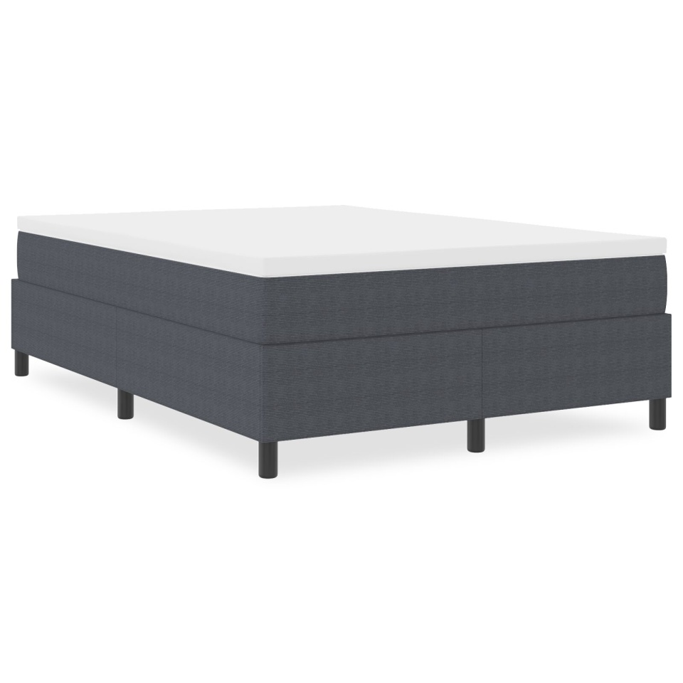 Pat cu arcuri Box Culoare gri închis 140x200 cm Fabrică corduroy - 3 | YEO
