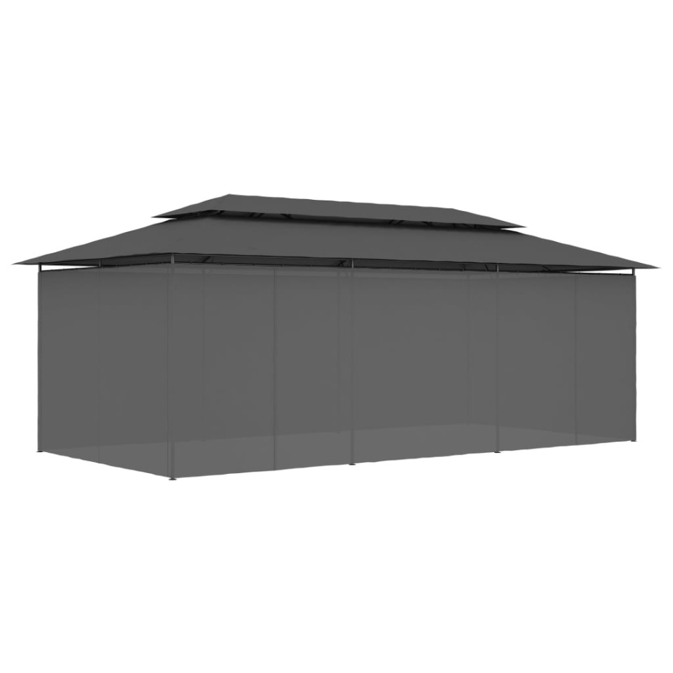 Pavilion cu perdele, antracit, 600 x 298 x 270 cm - 3 | YEO