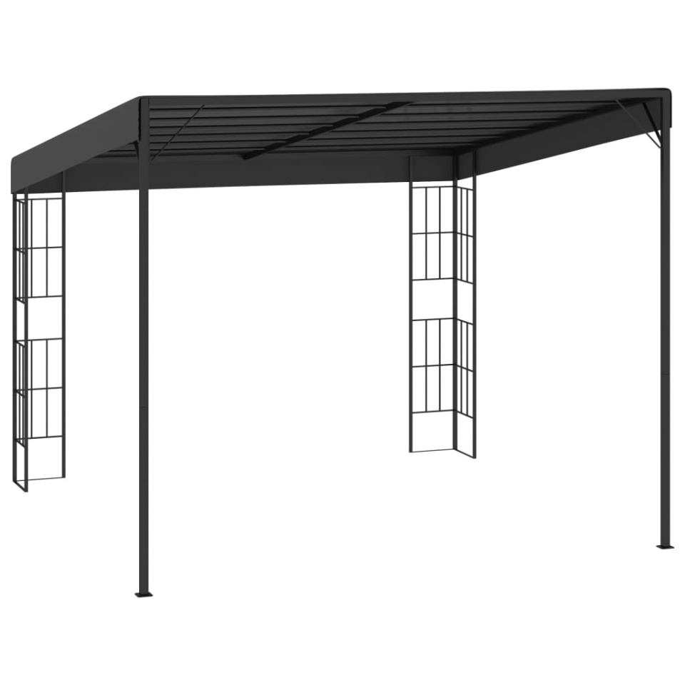 Pavilion de perete, antracit, 3 x 3 m, material textil - 3 | YEO