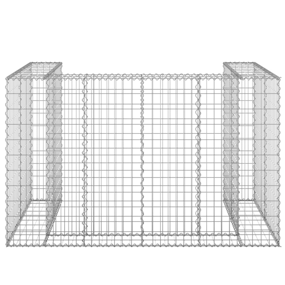 Perete gabion pentru pubele, 180x100x110 cm, oțel galvanizat - 2 | YEO
