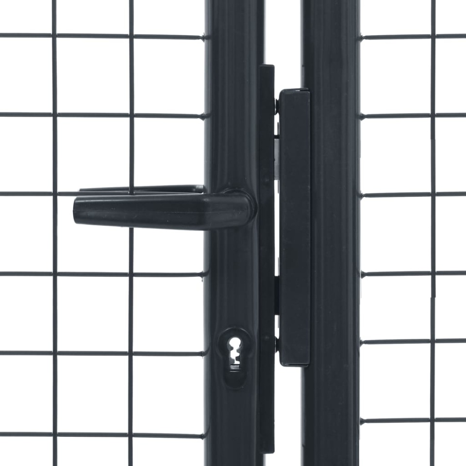 Poartă de grădină din plasă, gri, 400 x 150 cm, oțel galvanizat - 3 | YEO