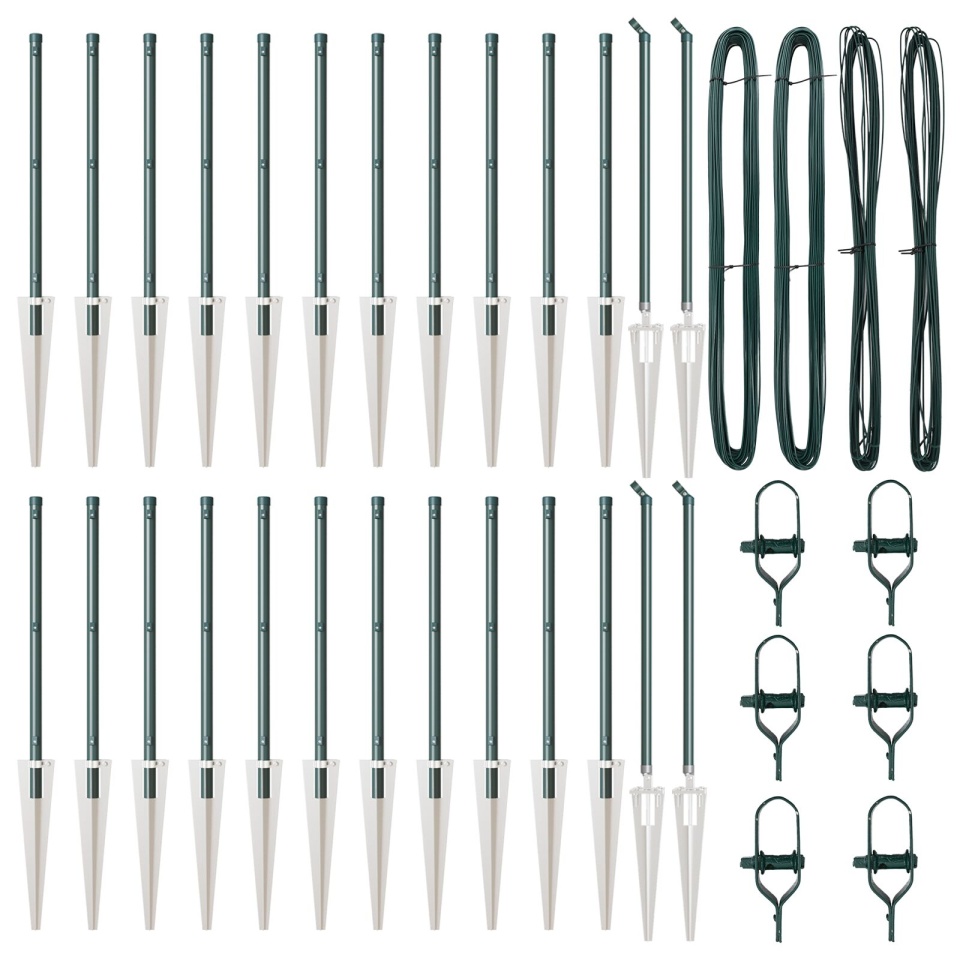 Posturi de gard cu spike 26 buc Ø32 mm 120 cm Oțel zincat - 1 | YEO