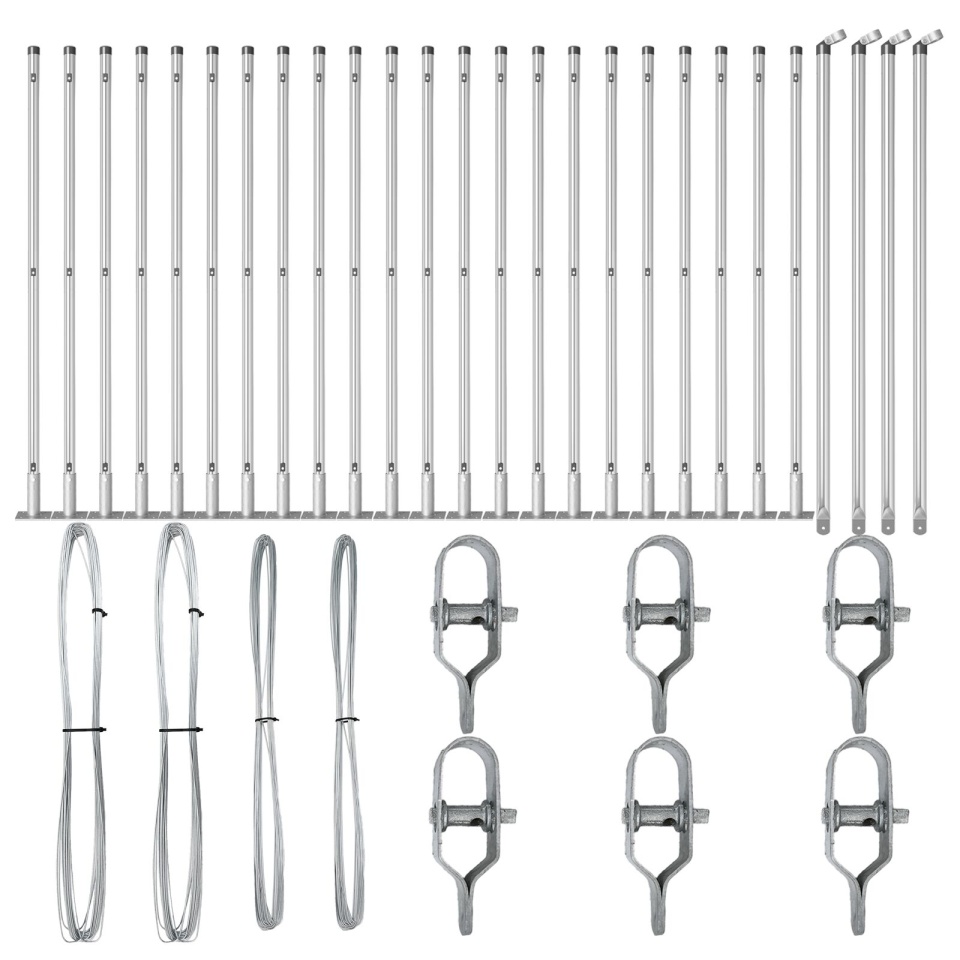 Posturi pentru garduri Set de 26 Oțel galvanizat 3.2 x 3.2 x 90 cm - 1 | YEO