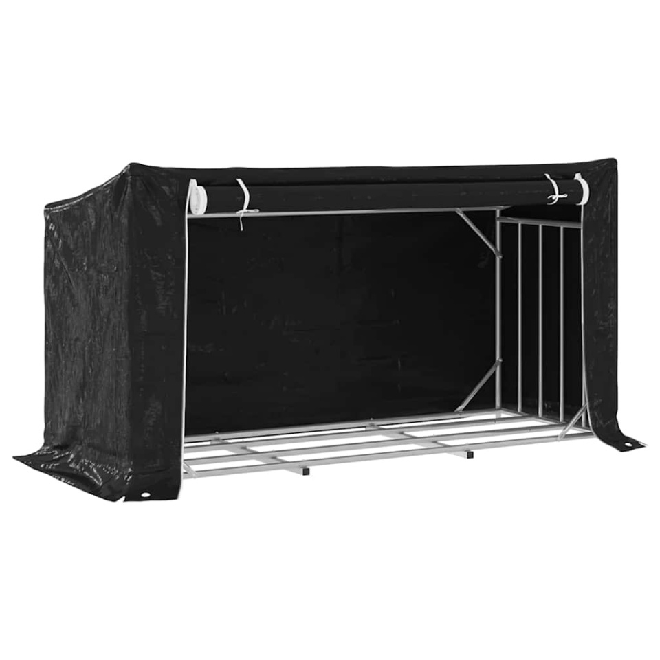 Raft pentru lemn de foc cu capac de ploaie otel galvanizat - 1 | YEO