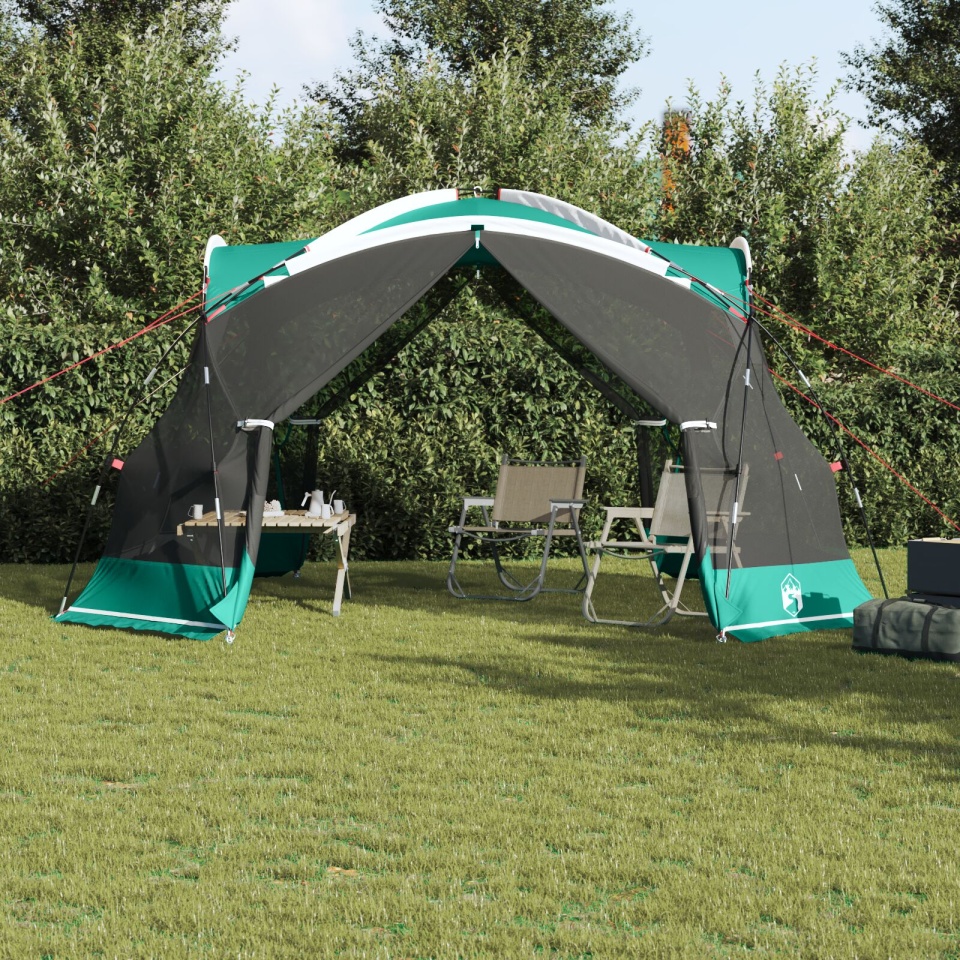 Răndurugă pentru camping cu uși Verde pentru 4 persoane, Impermeabil - 3 | YEO