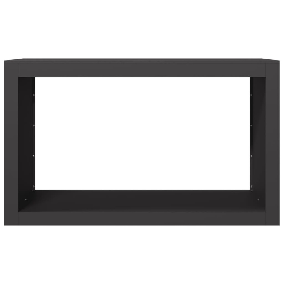 Rastel pentru lemne de foc, negru, 100x40x60 cm, oțel - 3 | YEO