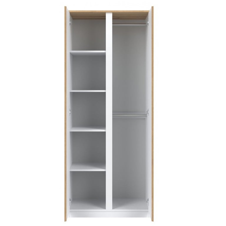 REMI Dulap cu două uși 2D WHITE/OAK EVOKE - 2 | YEO