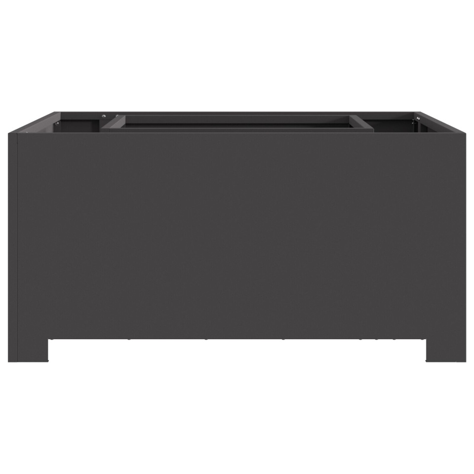 SavurațiXL Focar Pătrat Negru 80x80x40 cm Oțel - 3 | YEO