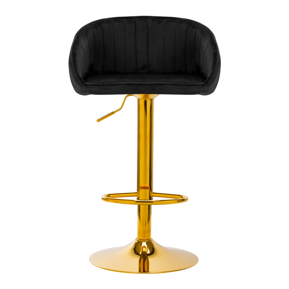 Scaun de bar QS-B16G velvet negru - 2 | YEO