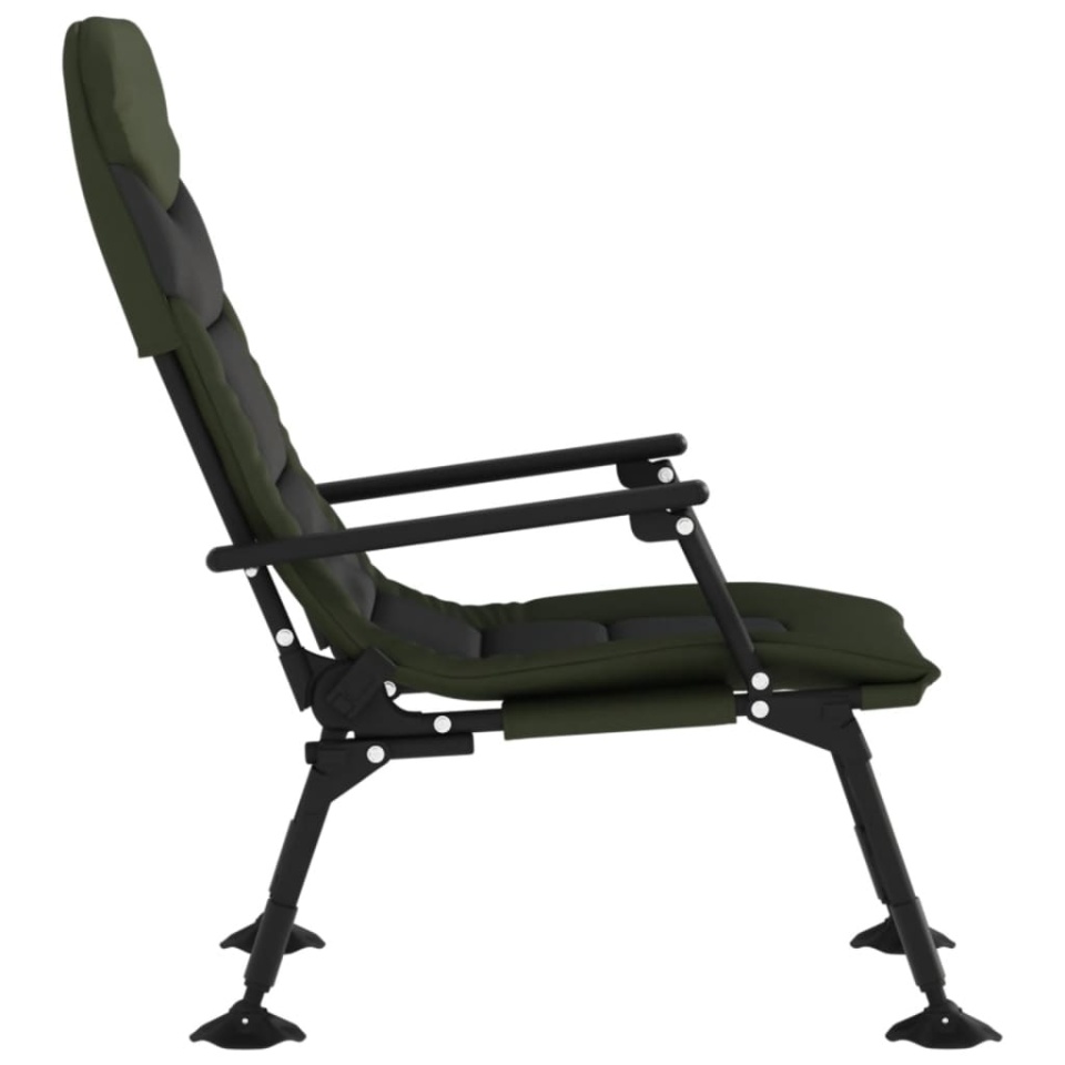 Scaun de pescuit cu cotieră, pliabil, verde - 3 | YEO