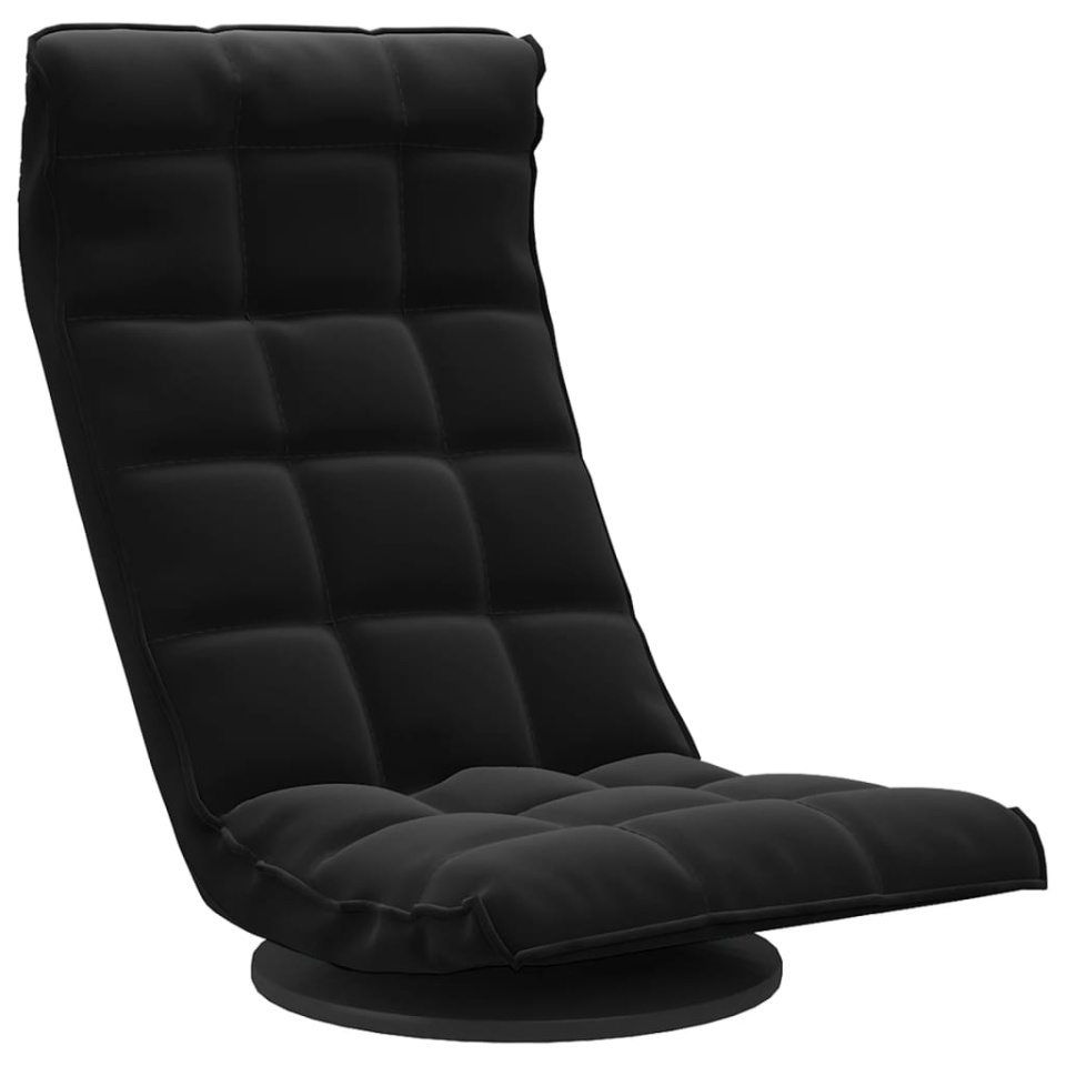 Scaun de podea pivotant, negru, catifea - 1 | YEO