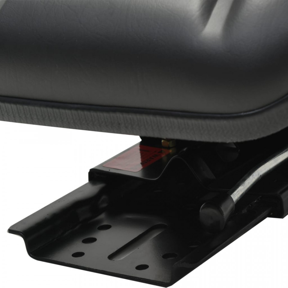Scaun de tractor cu suspensie Negru - 2 | YEO