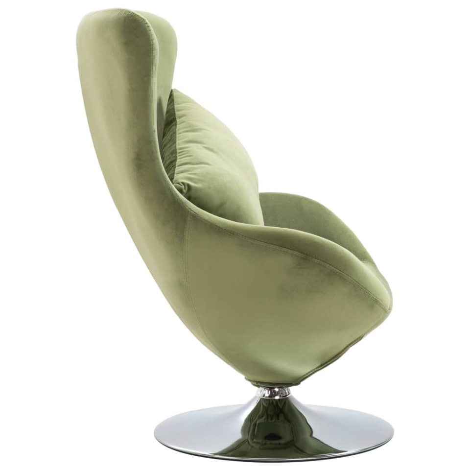 Scaun rotativ tip ou cu pernă, catifea verde deschis - 2 | YEO