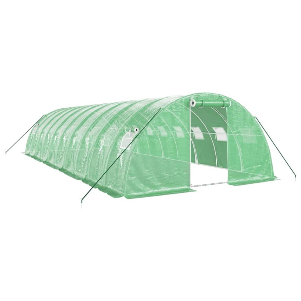 Seră cu cadru din oțel, verde, 40 m², 10x4x2 m - 1 | YEO