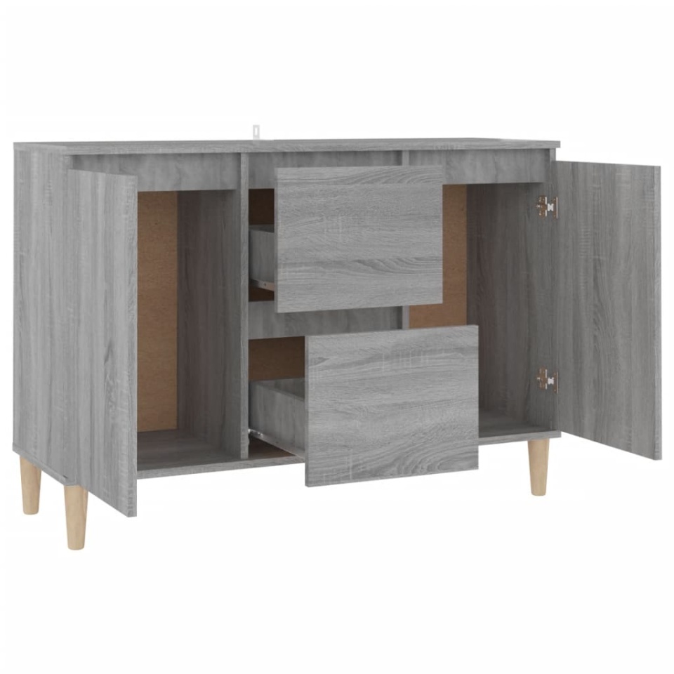 Servantă, sonoma gri, 101x35x70 cm, lemn prelucrat - 2 | YEO