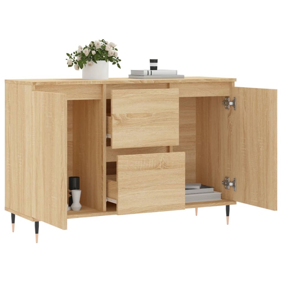 Servantă, stejar sonoma, 104x35x70 cm, lemn prelucrat - 3 | YEO