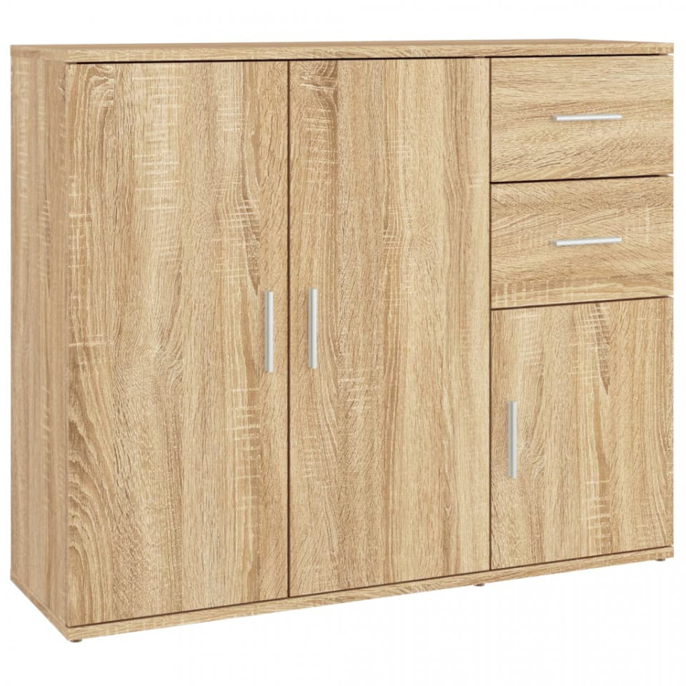 Servantă, stejar sonoma, 91x29,5x75 cm, lemn prelucrat - 1 | YEO