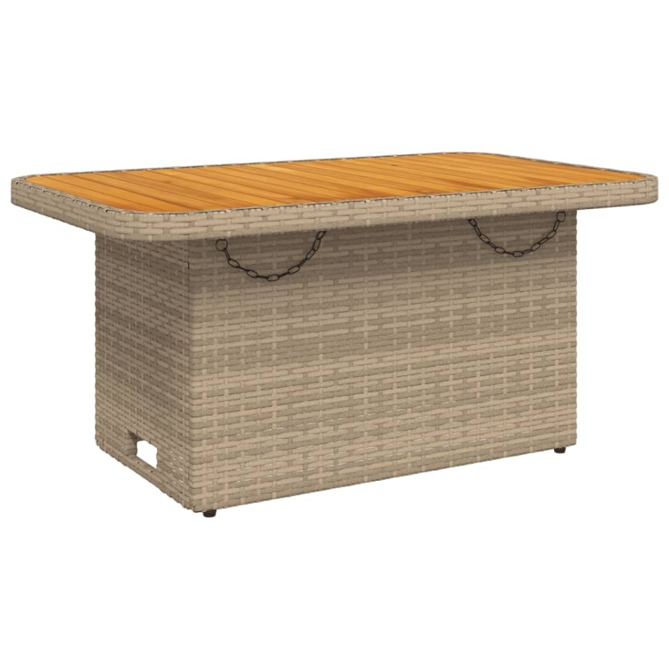Set canapele de grădină, 4 piese, cu perne, bej, poliratan - 2 | YEO