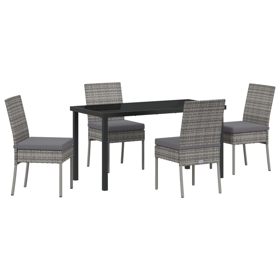 Set de dining de grădină 5 Piese Gri Poliratan - 1 | YEO