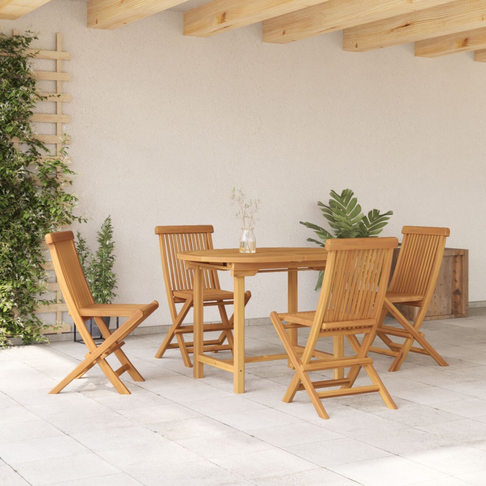 Set de dining pentru grădină , 5 piese, din lemn masiv de tec - 3 | YEO
