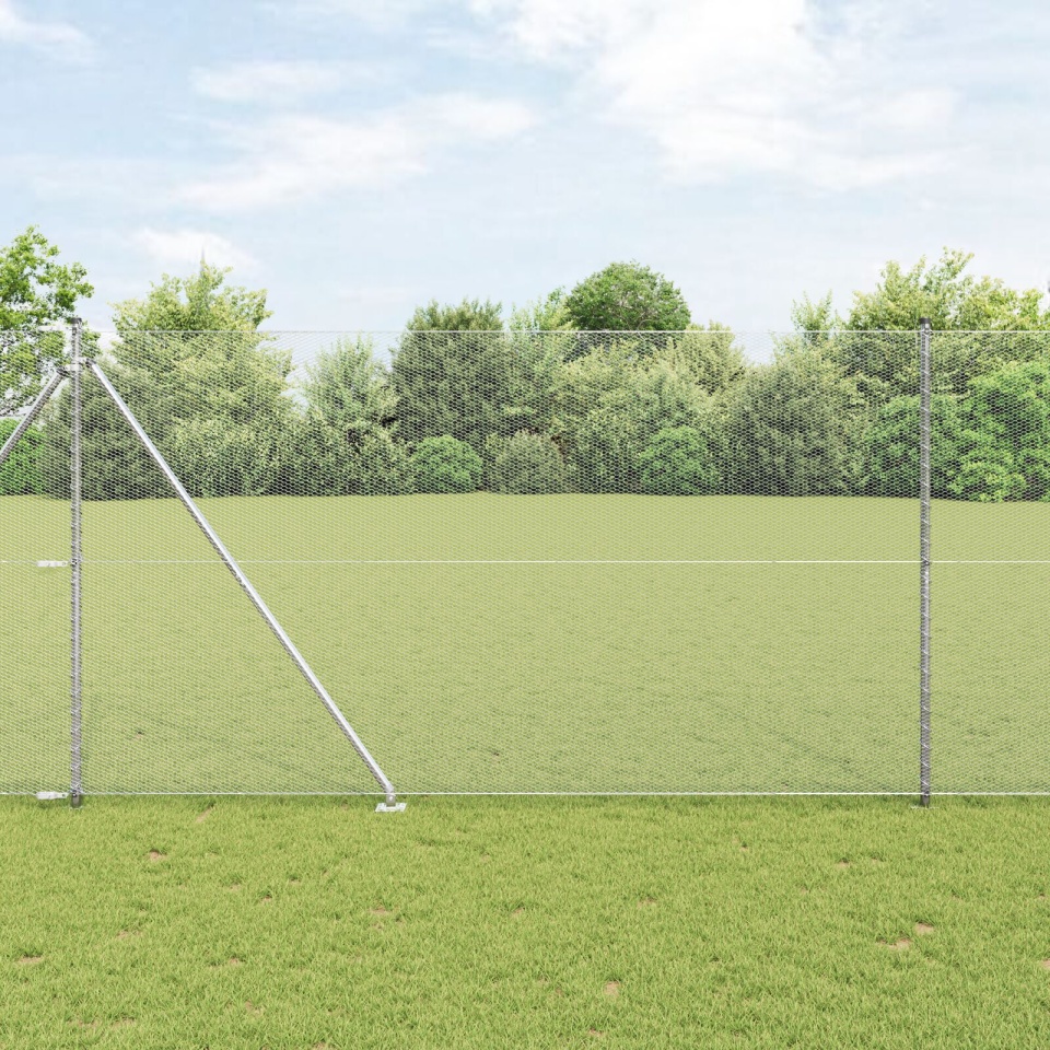 Set de gard Set de 2 Oțel galvanizat 25 x 1.5 m Durabil