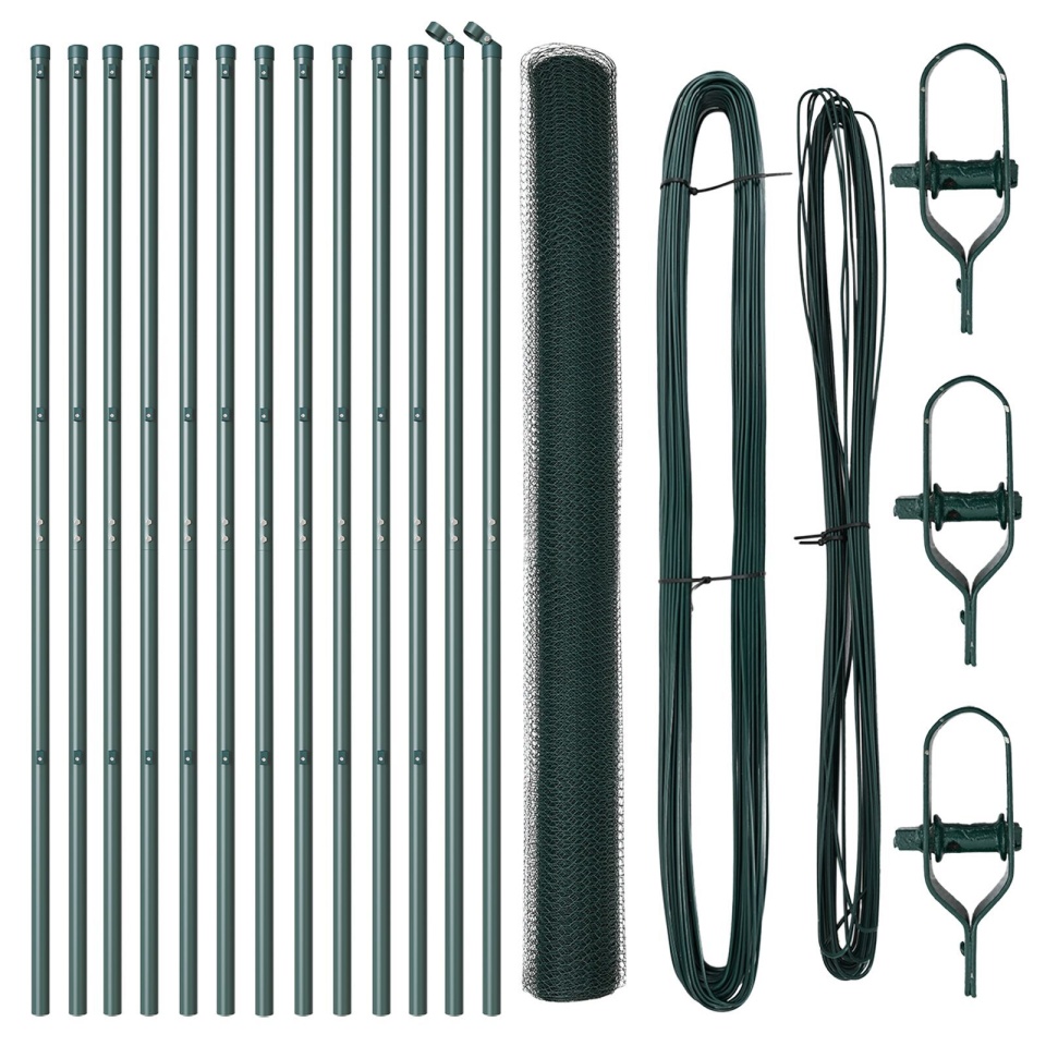 Set de Garduri Set de 2 Verde Metal 25 x 1.5 m Durabil - 1 | YEO