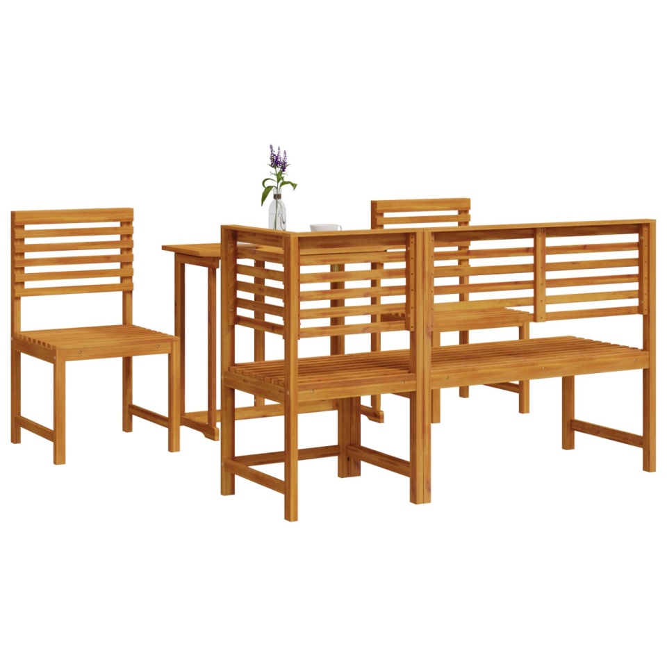Set de masă pentru curte, 5 piese, din lemn masiv de acacia - 2 | YEO