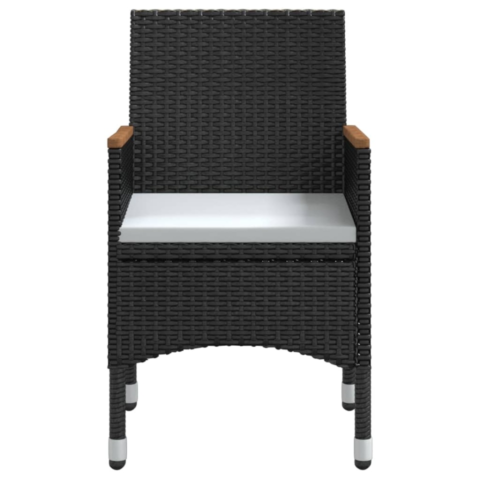 Set de masă pentru grădină, 7 piese, cu perne, negru - 3 | YEO