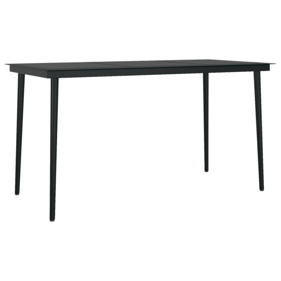 Set de servit masa pentru grădină, 7 piese, negru - 4 | YEO