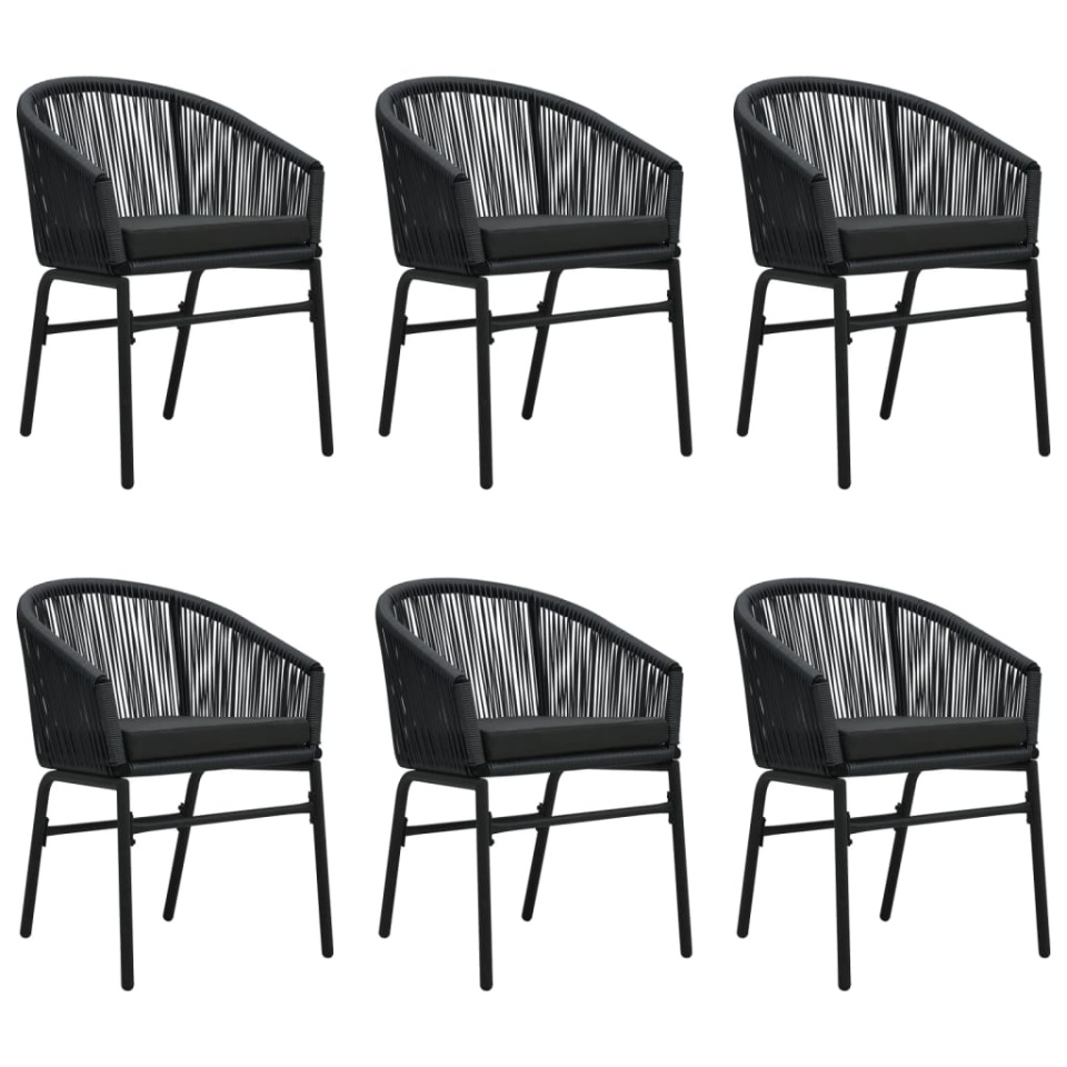 Set de servit masa pentru grădină, 7 piese, negru - 2 | YEO