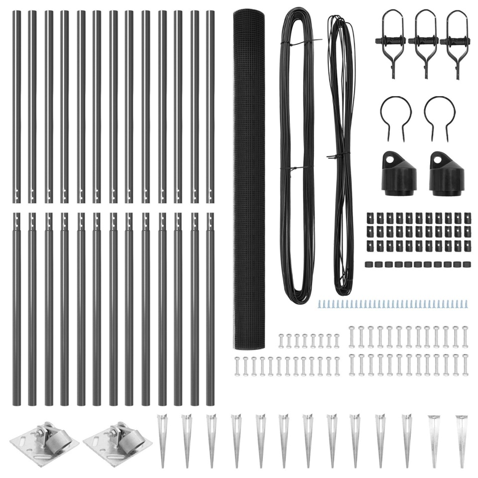 Set de Stâlpi de Gard Set de 2 Gri Oțel 25 x 1.5 m Durabil - 3 | YEO